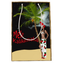 Hula Mädchen Mele Kalikimaka Weihnachtsmedium