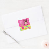 Hula Monkey Luau Bithday Gastgeschenk Stickers (Umschlag)