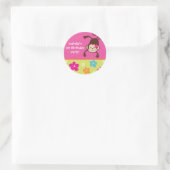 Hula Monkey Luau Bithday Gastgeschenk Stickers (Tasche)