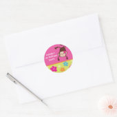 Hula Monkey Luau Bithday Gastgeschenk Stickers (Umschlag)
