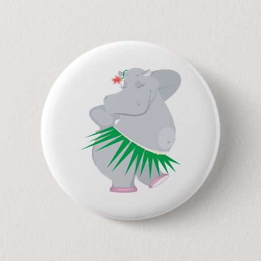 Hula Nilpferd Button (Vorderseite)