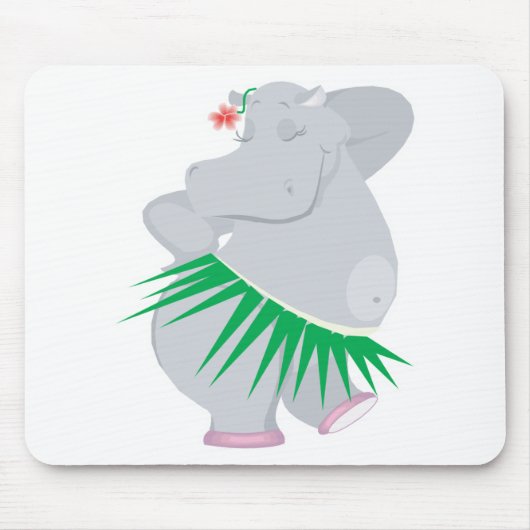 Hula Nilpferd Mousepad (Vorne)