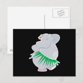 Hula Nilpferd Postkarte (Vorne/Hinten)