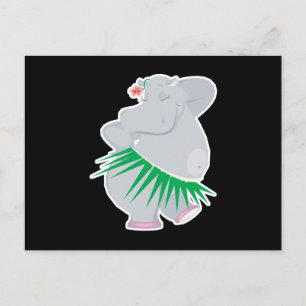 Hula Nilpferd Postkarte