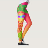 Hula Palm (Sonnenuntergang orange) Leggings (Rechts)