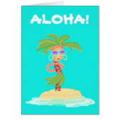 Hula Palm Urlaubskarte (Vorne)