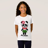 Hula Panda - Mädchen-Baby - Puppe (angepasst) T-Shirt (Vorne ganz)