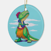 Hula Rex Keramik Ornament (Links)