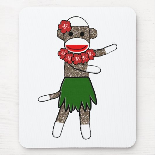 Hula Sockmonkey - Mousepad (Vorne)