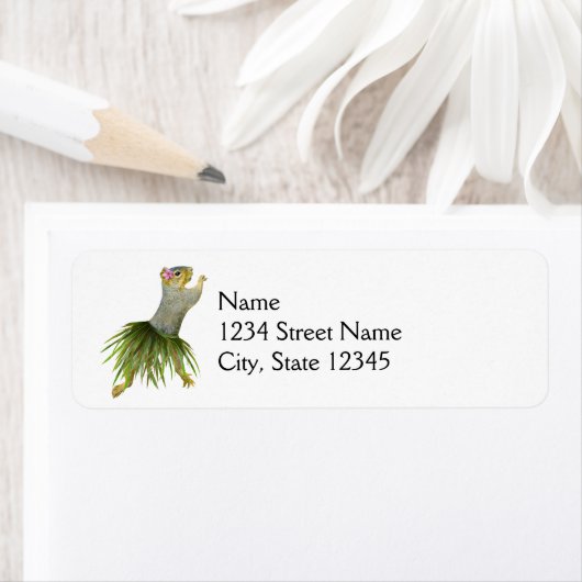 Hula Squirrel Address Labels (Insitu)