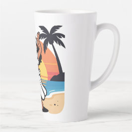 Hula-Tanz-Strandparty-Sonnenuntergang-tropische In Milchtasse