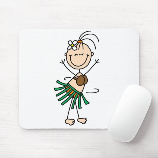 Hula Tanzen-Strichmännchen Mousepad (Mit Mouse)