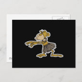 Hula tanzender Affe Postkarte (Vorne/Hinten)