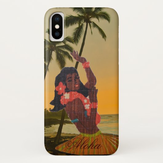 Hula Tänzer auf hawaiischem Strand Case-Mate iPhone Hülle (Rückseite)