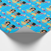 Hula Tänzer-Geschenk-Packpapier Geschenkpapier (Ecke)