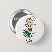 Hula Tänzer-Knopf Button (Vorne & Hinten)