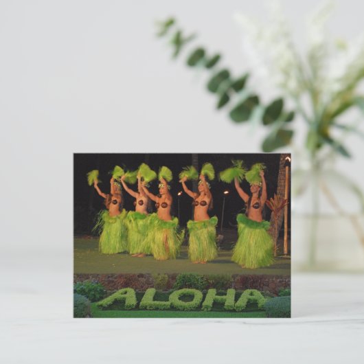 Hula Tänzer Postkarte (Stehend Vorderseite)