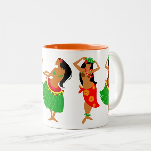 Hula Tänzer Tasse (VorderseiteRechts)