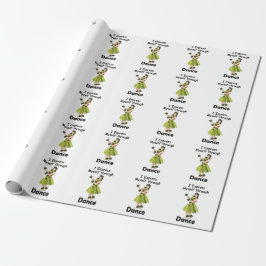 Hula-Tänzerin, die sich durch Tanz ausdrückt Geschenkpapier