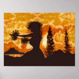 Hula-Tänzerin Poster