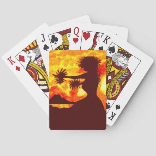 Hula-Tänzerin  Spielkarten (Rückseite)