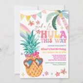 Hula This Way Luau Aloha Tropical Summer Birthday Einladung (Vorderseite)