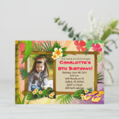 Hula vorbei! Hawaiische tropische Einladung (Stehend Vorderseite)