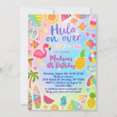 Hula zur Einladung über Luau zum Geburtstag (Vorderseite)