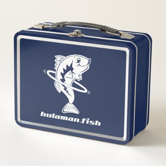 HulaMan Metal Lunch Box Blue (Vorderseite)