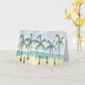 Hulas auf den Beach Cards Karte (Gelbe Blume)