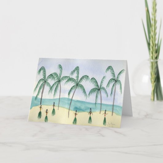 Hulas auf den Beach Cards Karte (Vorderseite)