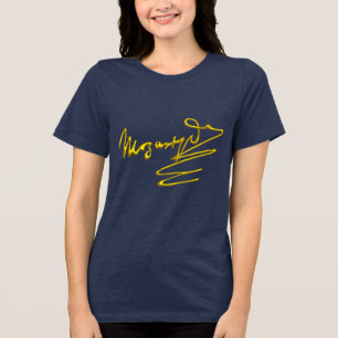 HULDIGUNG AN MOZART 3D  GOLDSIGNATUR DES KOMPONIST Tri-Blend SHIRT