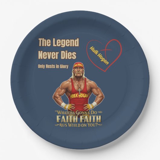 Hulk Hogan wird diese kühn inspiriert Hulkster Lie Pappteller (Vorderseite)