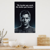 Hülkenberg Quote Poster – Hard Work Creates Luck (Küche)