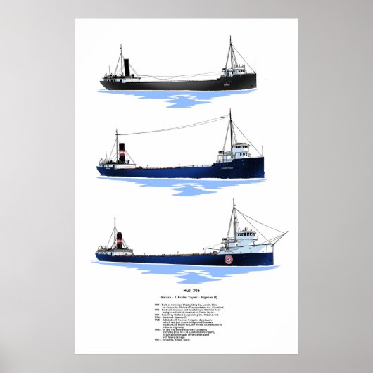 Hull 306 Great Sees Frachter Geschichte Poster (Vorne)