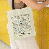 Hull, East Yorkshire City Map Tote Bag Tragetasche