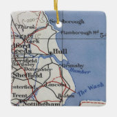 Hull England Vintage Karte Keramikornament (Vorderseite)