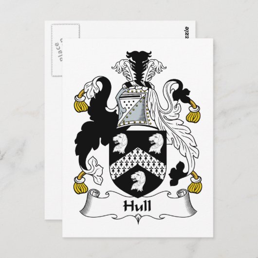 Hull Familienwappen Postkarte (Vorne/Hinten)