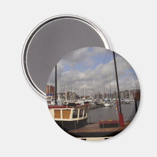 Hull Marina Boats Magnet (Vorderseite/Rückseite)