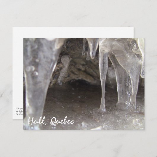 Hull Quebec Gritty Ice Caves Postkarte (Vorne/Hinten)