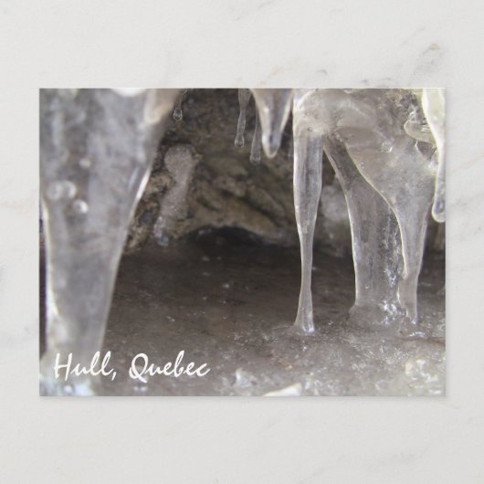 Hull Quebec raue Eishöhlen Postkarte (Vorderseite)