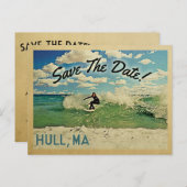 Hull Save the Date California Surfing Ankündigungspostkarte (Vorne/Hinten)