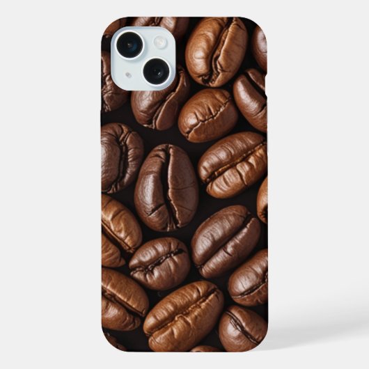 Hülle für das Handy mit Kaffebohnen-Muster iPhone Hülle (Rückseite)