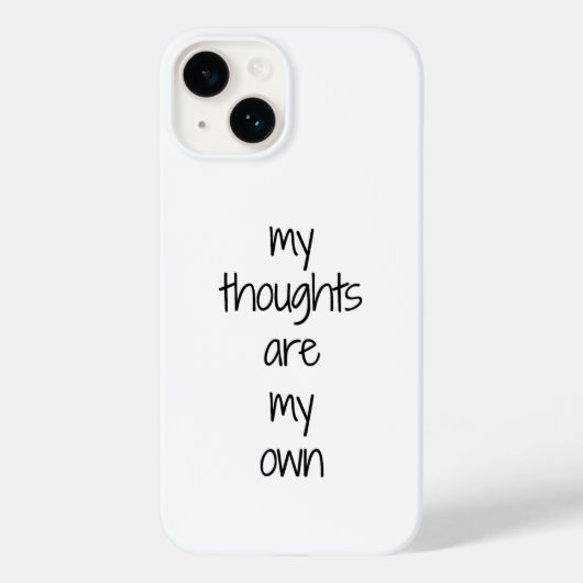Hülle für iPhone My Thoughts (Rückseite)