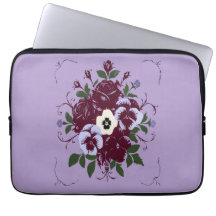 Hülle für Laptop Veilchenstrauß