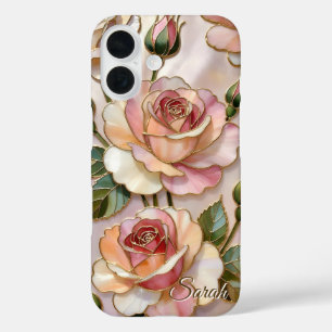 Hülle für Telefon mit individuellem Namen Rosa Ros