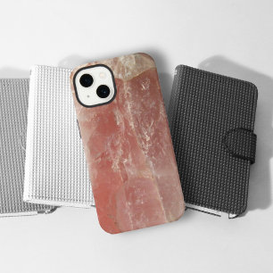 Hülle für Telefone mit natürlichem rosa Quarzstein iPhone 13 Hülle