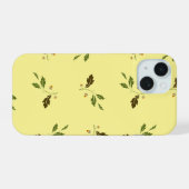 Hülle mit Eichenblatt- und Eichelmuster iPhone 15 Hülle (Rückseite (Horizontal))