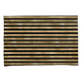 Hüllen für Betten mit schwarzem und goldgestrichen Kissenbezug (Vorderseite-Rechts)