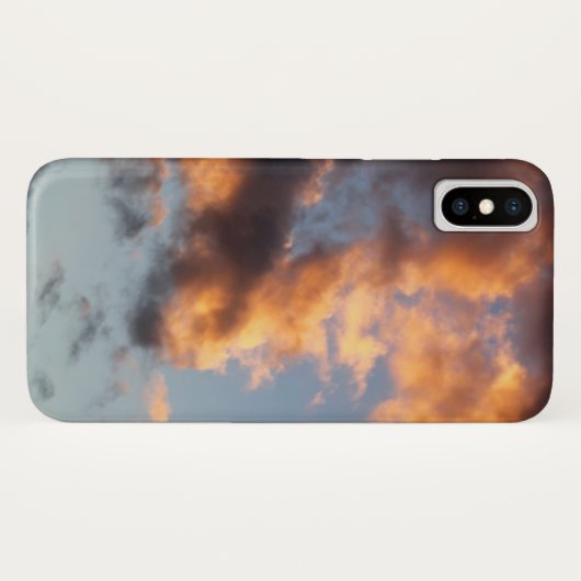 Hüllen für iPhone mit bewölktem Sonnenuntergang (Rückseite (Horizontal))